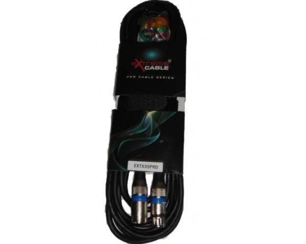 EXTREME CAVO MICROFONO/CASSE 6 METRI 1 CONNETTORE XLR MASCHIO 1 FEMMINA + STRAP + 12 ANELLINI CAVO MICROFONICO 6.5MM CONNETTORI SMONTABILI METALLO ANTISCIVOLO