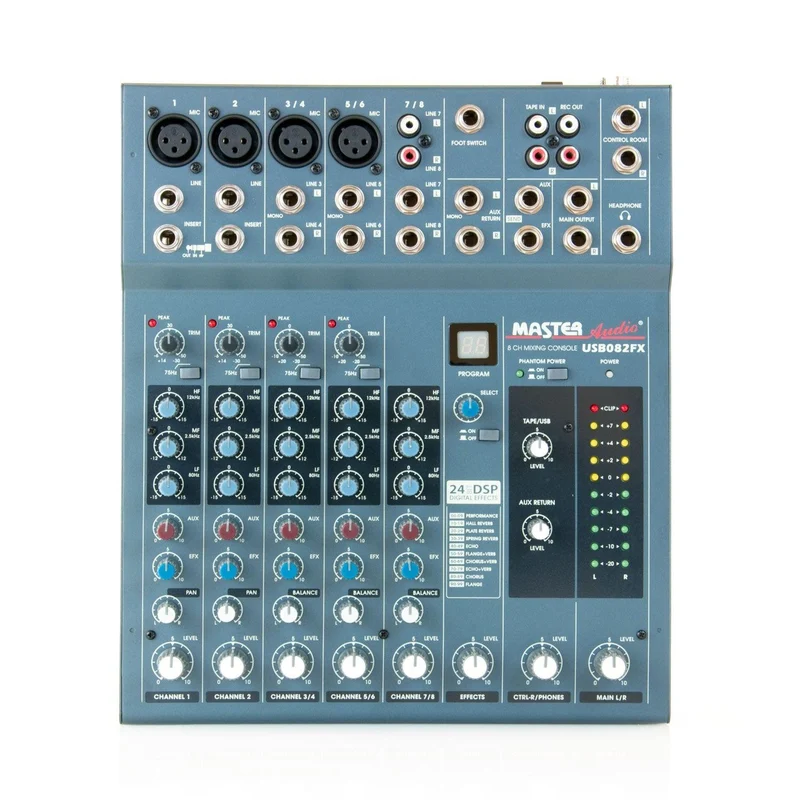 Master Audio USB082FX mixer compatto con 100 effetti e porta USB