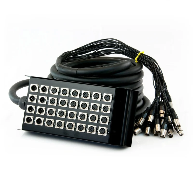 Stage box MasterAudio SSC248/25 con 24 prese + 8 spine da pannello XLR 3 poli