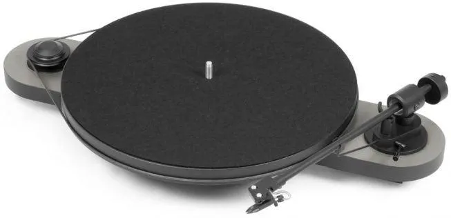 PRO-JECT Elemental Phono USB Giradischi manuale con preamplificatore phono interno e uscita USB, ARGENTO-NERO