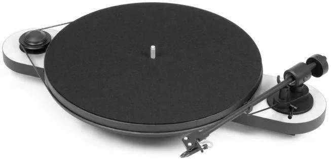 PRO-JECT Elemental Phono USB Giradischi manuale con preamplificatore phono interno e uscita USB, BIANCO-NERO