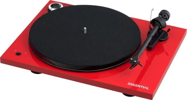 PRO-JECT Essential III RecordMaster Giradischi hifi per registrazione audio digitale, ROSSO