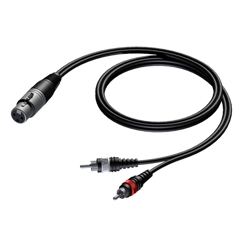 PROCAB CAB 704-3 Cavo audio 3mt XLR femmina/ 2xRCA maschio