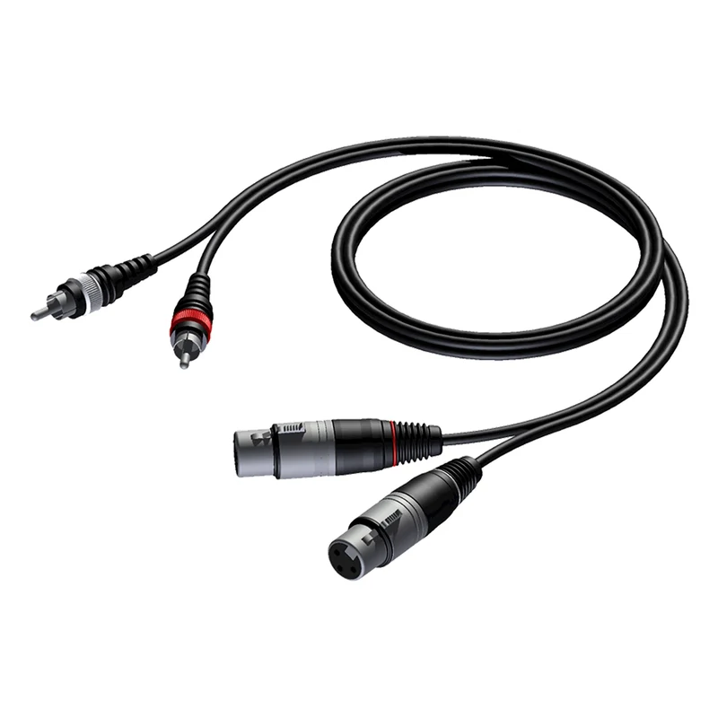 PROCAB CAB 705-3 Cavo audio 3mt 2x XLR femmina/ 2xRCA maschio