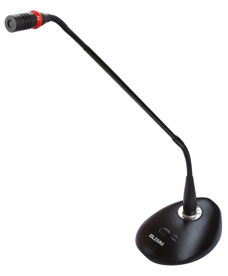 GLEMM DMC 973 Microfono da tavolo doppio snodo con interruttore meccanico