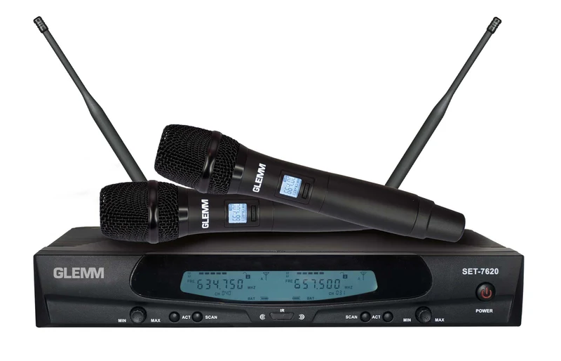 GLEMM SET 7620 Radiomicrofono UHF doppio palmare