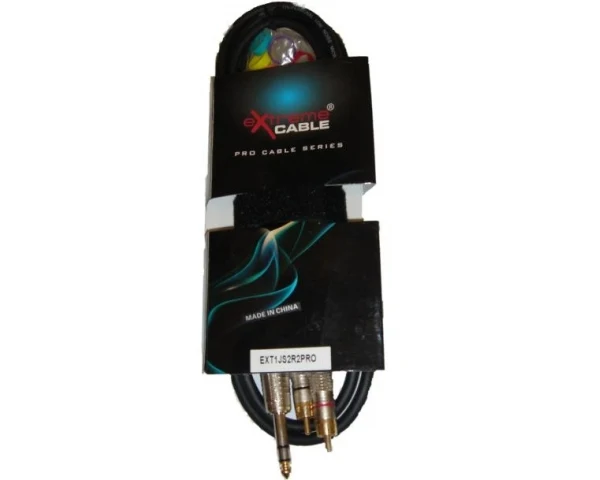 EXTREME 1JS2R2PRO JACK STEREO MASCHIO 1/4" 6,3mm - 2 RCA MASCHIO MT 2 CONNETTORI SMONTABILI