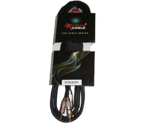 EXTREME 1MJS2R3PRO MINI JACK STEREO 1/8" 3.5mm / 2 RCA MASCHIO 3 METRI