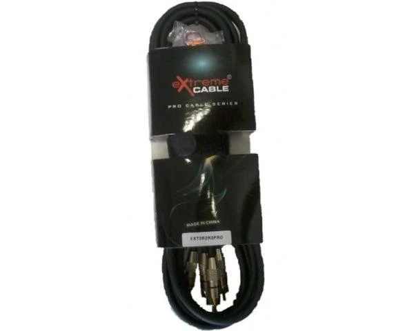 EXTREME 2R2R3PRO 2RCA MASCHIO -2RCA MASCHIO CAVO AUDIO DI SEGNALE SCHERMATO 3 MT