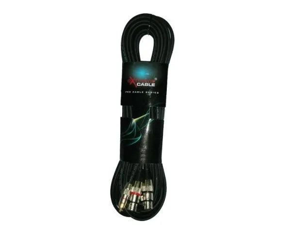 EXTREME 2R2X5PRO 2 RCA MASCHIO - 2 XLR MASCHIO CAVO AUDIO DI SEGNALE SCHERMATO 5 MT.