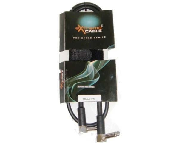 EXTREME JCJC1PRO CAVO JACK CURVO 1/4" MASCHIO MONO 6,3MM-JACK CURVO 1/4" MASCHIO MONO 6,3MM 1 MT