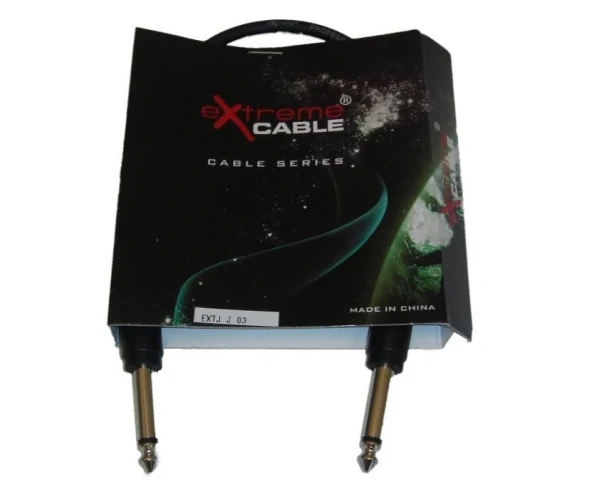 EXTREME JJ03 CAVO JACK MONO 1,4" 6,3mm-JACK MONO 1/4" 6,3mm 0,3 MT