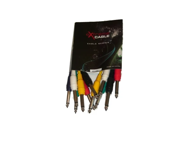 EXTREME JJ03 CAVO JACK MONO-JACK MONO 1/4" 6.3mm CAVO AUDIO DI SEGNALE SCHERMATO 0,3 MT SET 6