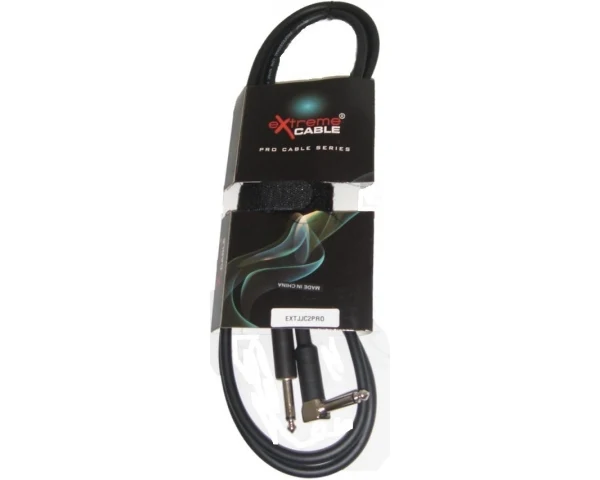 EXTREME JJC2PRO CAVO AUDIO DI SEGNALE SCHERMATO JACK MONO 1/4" 6.3mm / JACK CURVO MONO 1/4" 6.3mm MT 2