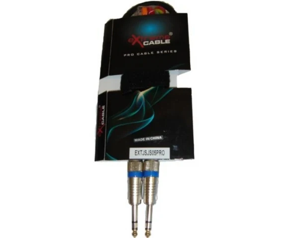 EXTREME 1 JACK STEREO 1/4" 6,3MM / 1 JACK STEREO 1/4" 6,3MM 0,5MT CONNETTORI ANTISCIVOLO ERGONOMICI