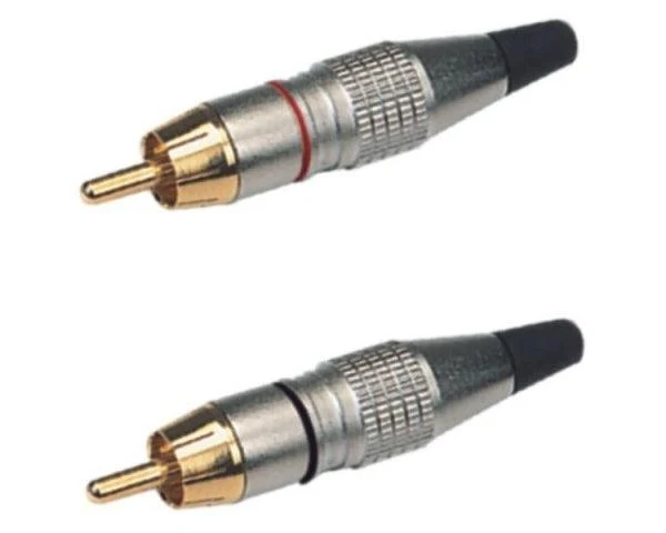 EXTREME CONNETTORE RCA VOLANTE MASCHIO COLORE ROSSO