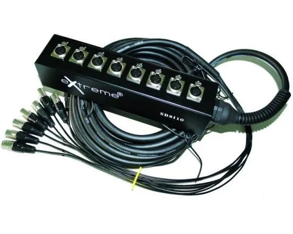 EXTREME SB8I10 STAGEBOX 8 IN 10 MT. STAGEBOX DA PALCO CON 8 INGRESSI XLR FEMMIN E 8 CONNETTORI XLR MASCHIO