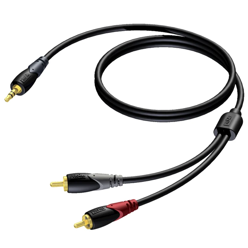 PROCAB CLA 711-5 Cavo audio 5mt JACK 3,5mm stereo/ 2x RCA