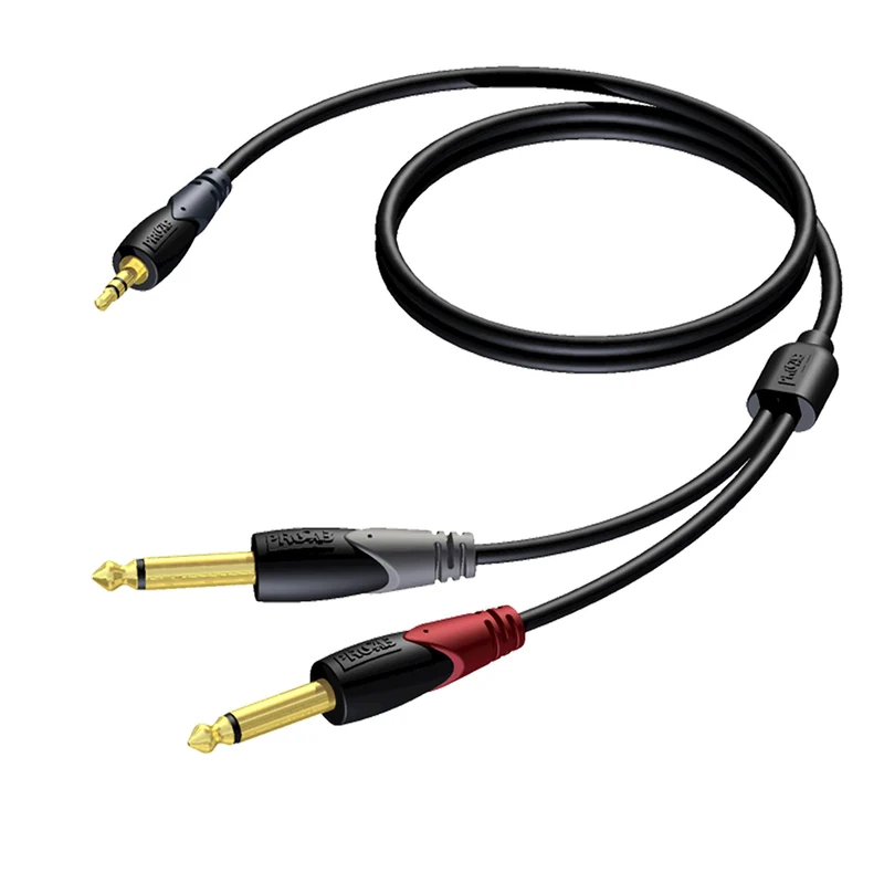 PROCAB CLA 713-3 Cavo audio 3mt JACK 3,5mm stereo/ 2x JACK 6,3 mono