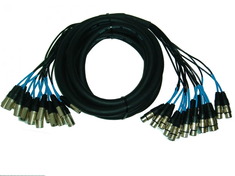 EXTREME 16X16X5PRO CAVO MULTICORE 16 CANNON XLR MASCHIO - 16 CANNON XLR FEMMINA 5 METRI CONNETTORI XLR BILANCIATI