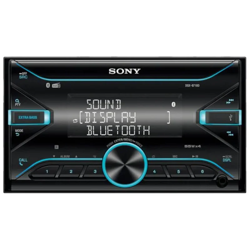 Sony DSX-B710KIT autoradio 2 DIN DAB+ con Bluetooth, Car Play e LCD a 3 righe