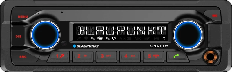 Blaupunkt Dublin 112 BT autoradio 1 Din Bluetooth MP3 USB AUX serie Heavy Duty