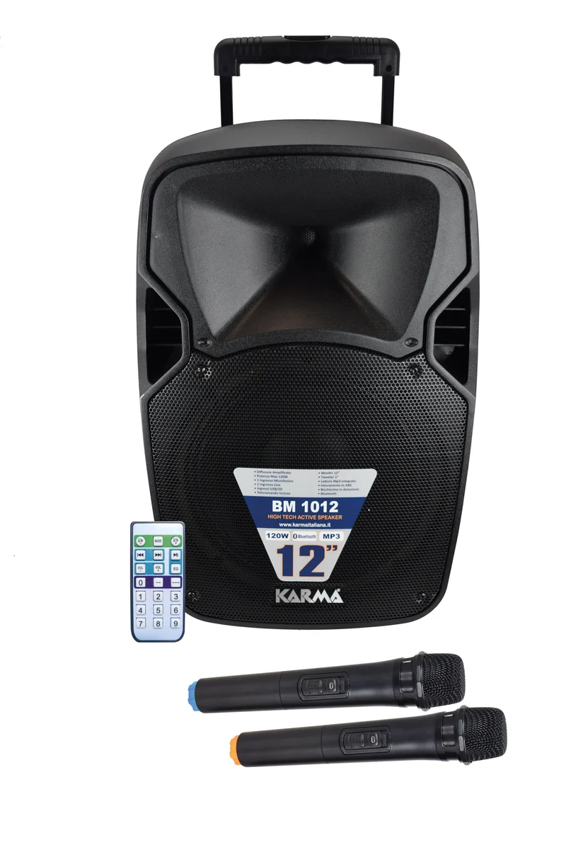 KARMA BM 1012 Diffusore amplificato 120W con 2 radiomicrofoni