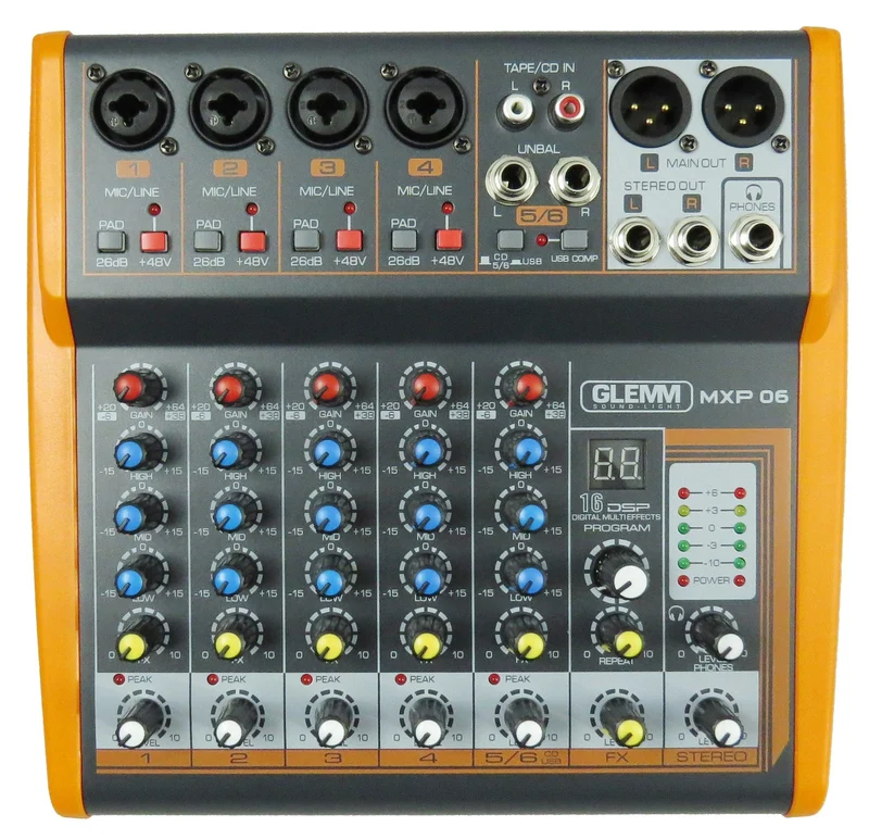 GLEMM MXP 06 Mixer microfonico 6 canali