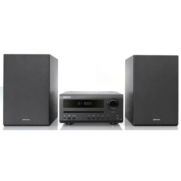 DENON D-T1 Sistema Micro HI-FI con sintonizzatore AM/FM + diffusori, NERO