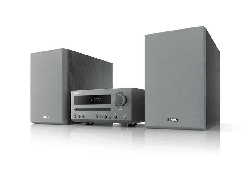DENON D-T1 Sistema Micro HI-FI con sintonizzatore AM/FM + diffusori, GRIGIO