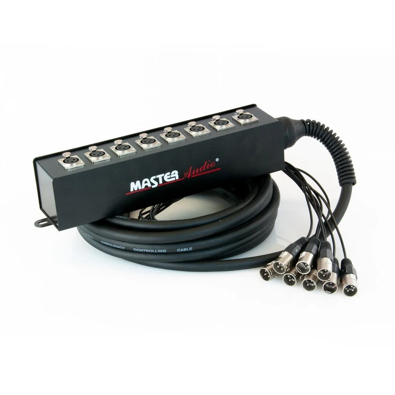 Stage box 8 prese XLR SSC08/10 Master Audio 3 poli 10MT