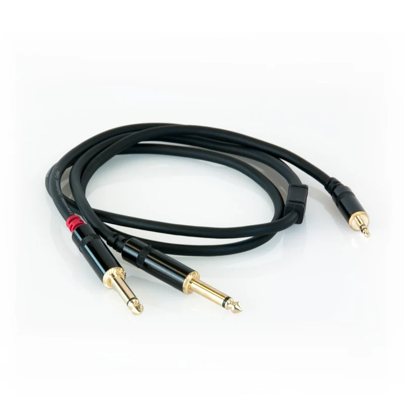 Cavo audio RCA381/3 Master Audio 2 Jack 6.3mm mono + 1 mini Jack 3.5mm stereo. Lunghezza 3 metri.
