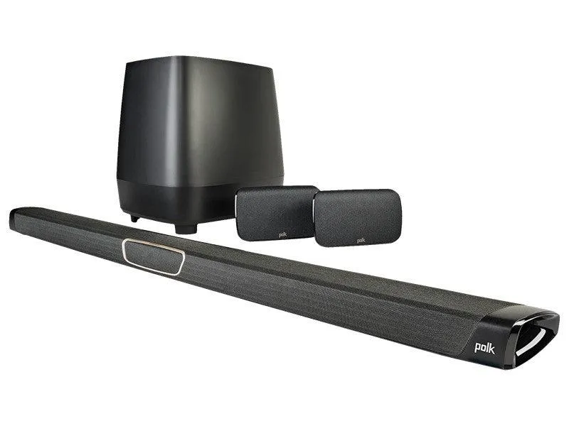 POLK AUDIO MagniFi MAX SR Sistema 5.1 composto da Soundbar, subwoofer wireless e coppia di satelliti posteriori wireless (SR1)