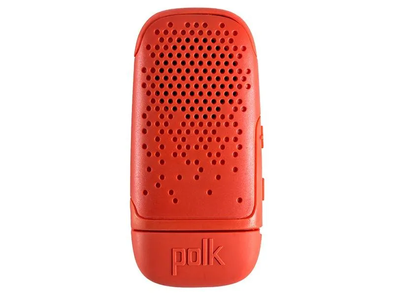 POLK AUDIO Bit Diffusore Bluetooth portatile ultra compatto e impermeabile, ROSSO