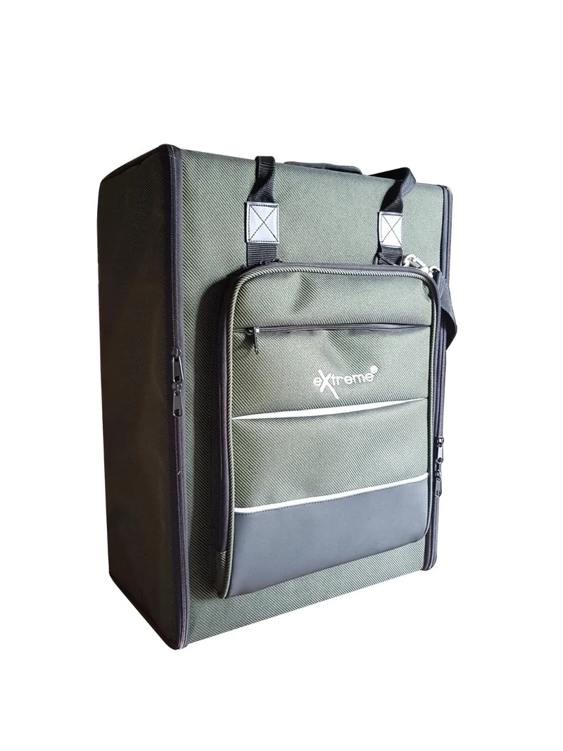 EXTREME BAG 702RK BORSA RIGIDA IMBOTTITA 2 UNITA' RACK MANIGLIA + TRACOLLA + TASCA FRONTALE CHIUSURA A ZIP