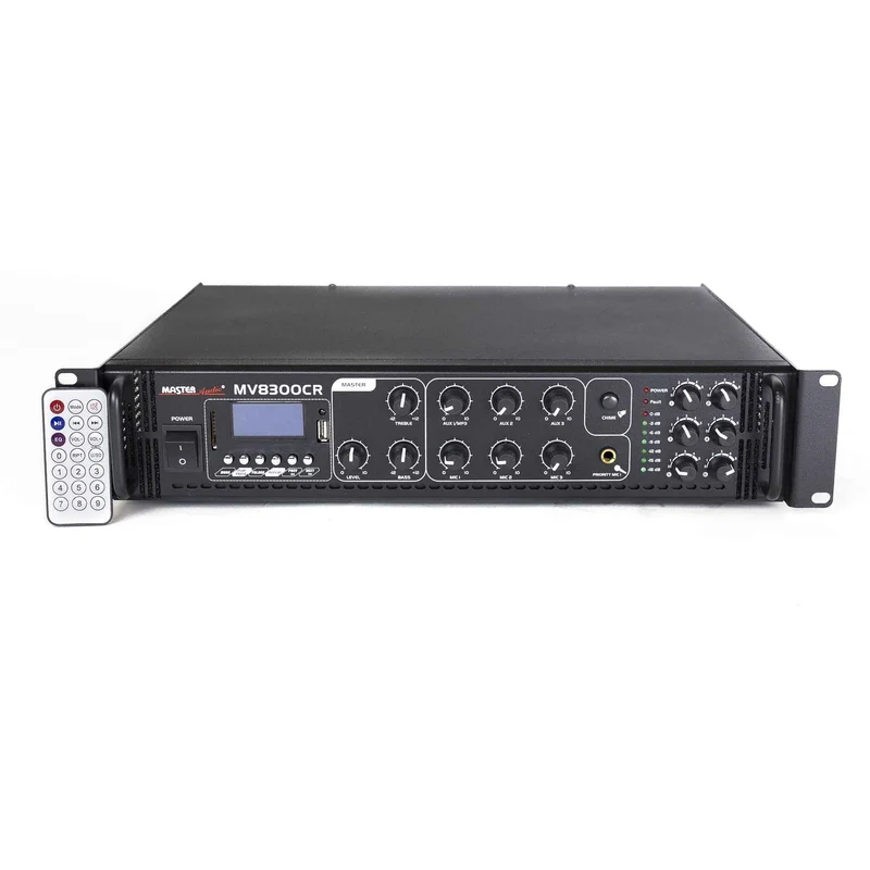 Master Audio MV8300CA-BT Amplificatore mixer PA a 100V 6 zone con Bluetooth, Mp3 USB