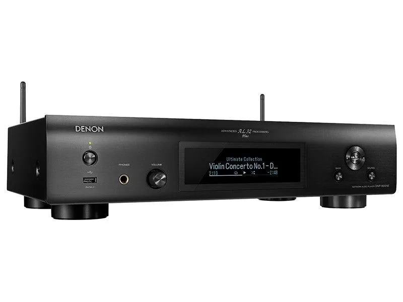 Denon DNP-800NE Lettore audio di rete, Internet Radio, wireless e ethernet. Bluetooth, NERO, GAR. ITALIA