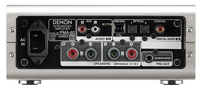 Denon PMA-60 Amplificatore integrato ultra compatto 2 x 50W su 4Ohm