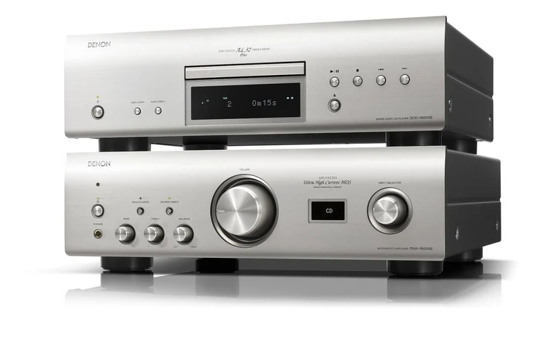 DENON PMA-1600NE + DCD-1600NE Amplificatore integrato + Lettore CD, SILVER