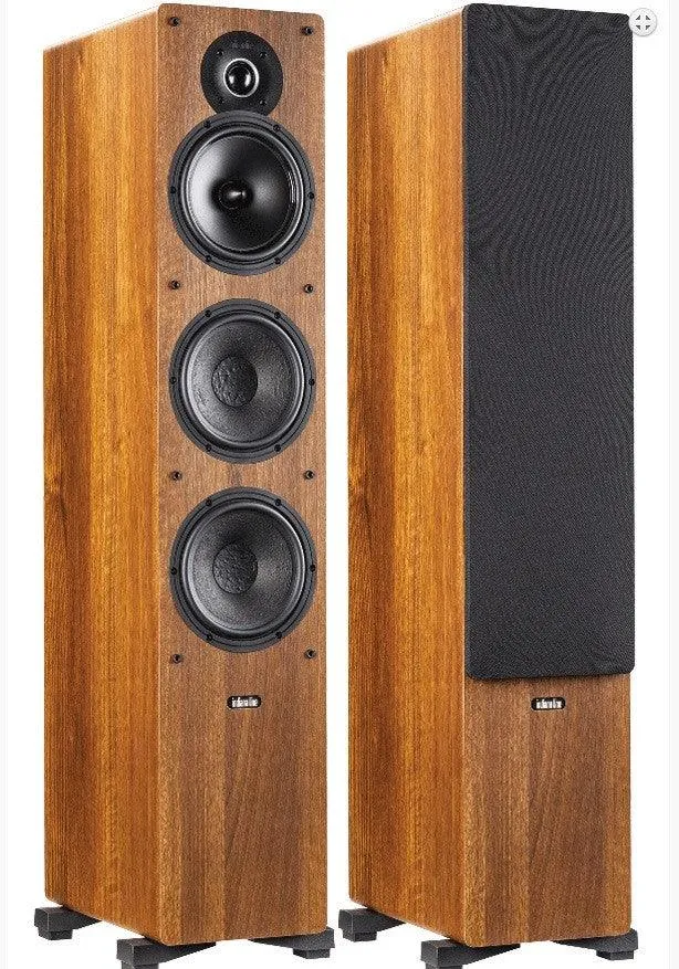 Indiana Line Tesi 661 L diffusori da pavimento vinile noce 3 vie, 2 x woofer 160 mm (COPPIA)