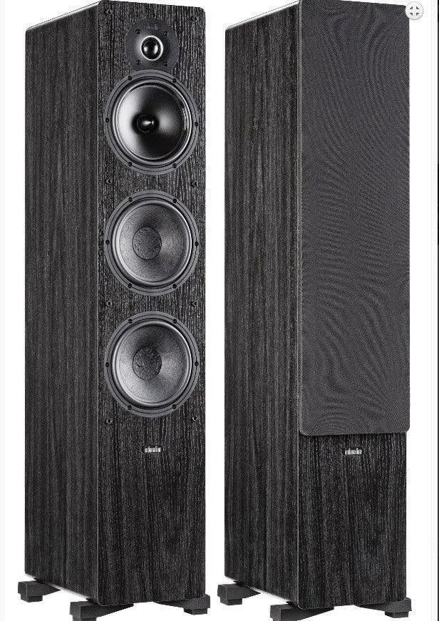 Indiana Line Tesi 661 N diffusori da pavimento vinile rovere nero 3 vie, 2 x woofer 160 mm (COPPIA)