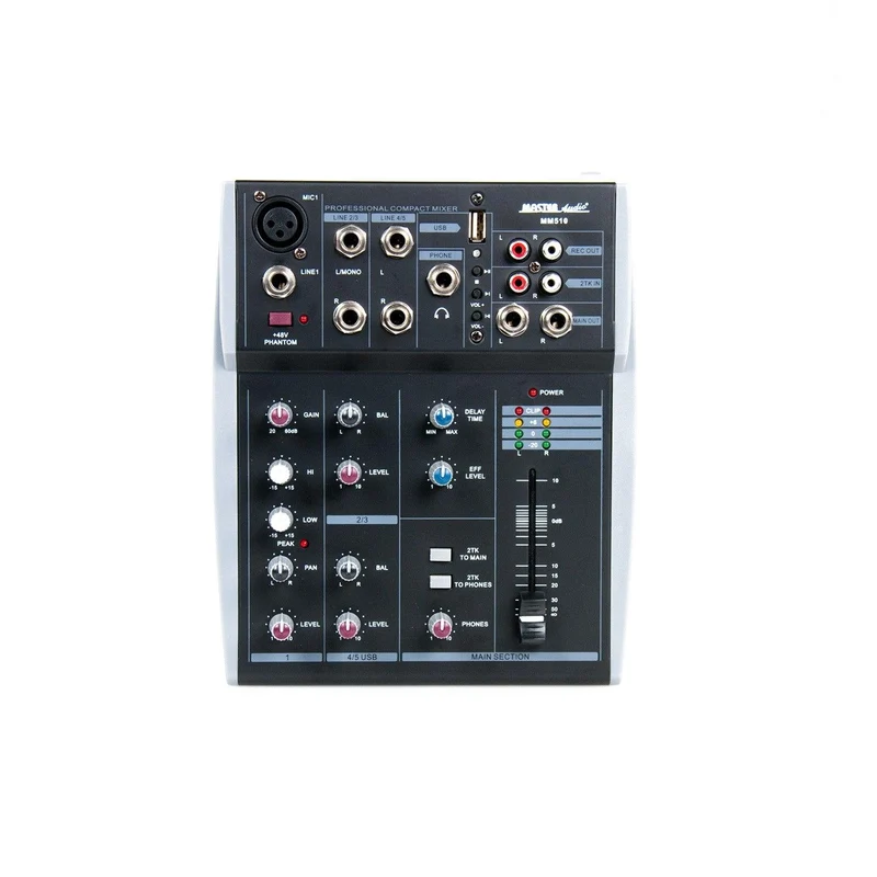 Master Audio MM510 Mixer 1 canale MONO + 2 canali STEREO e ingresso USB