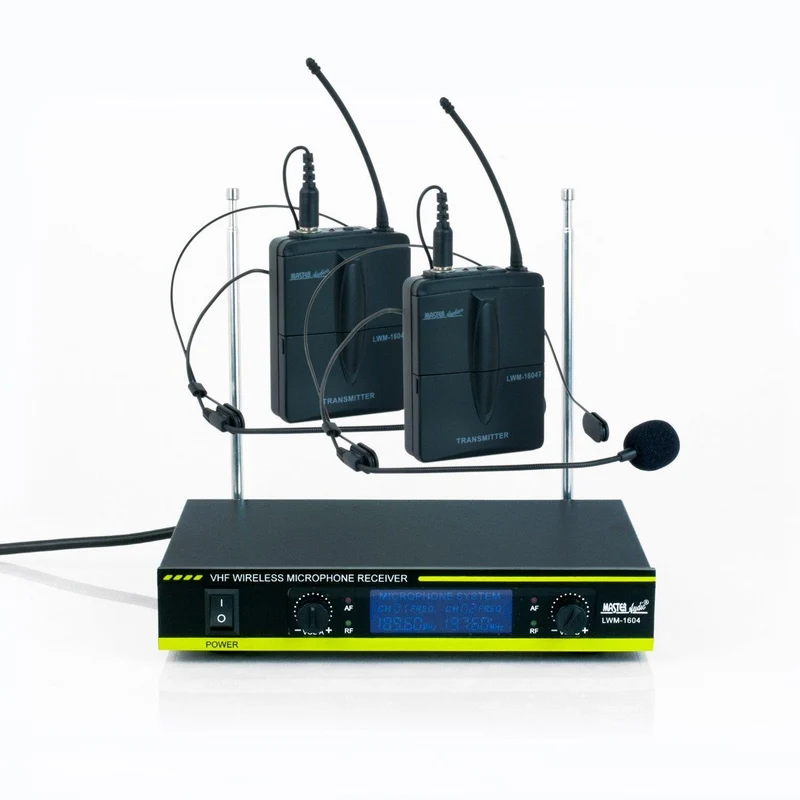 Master Audio LWM1604T Radiomicrofono ad archetto VHF display LCD