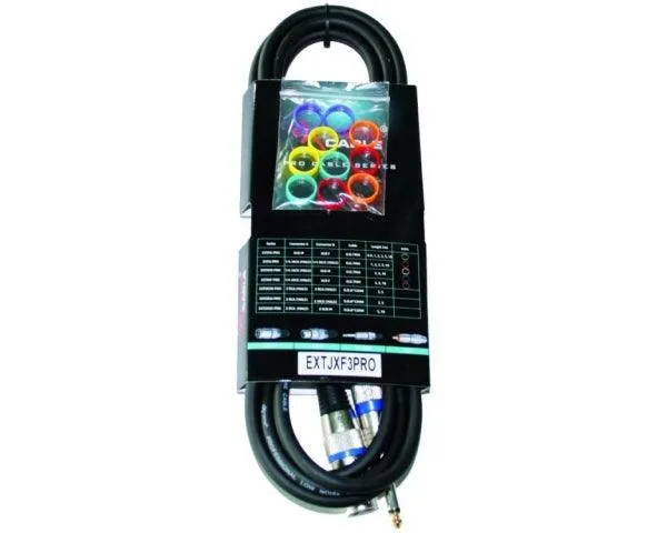 EXTREME CAVO AUDIO 3 METRI 1 CONNETTORE JACK MASCHIO 1 XLR FEMMINA + STRAP + 12 ANELLINI CONNETTORI SMONTABILI METALLO ANTISCIVOLO