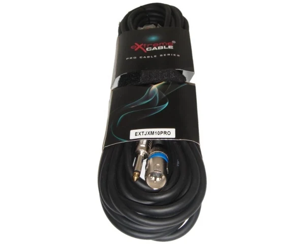 EXTREME JXM10PRO CAVO XLR MASCHIO - JACK MONO 1/4" 6.3mm CAVO AUDIO DI SEGNALE SCHERMATO 10 MT
