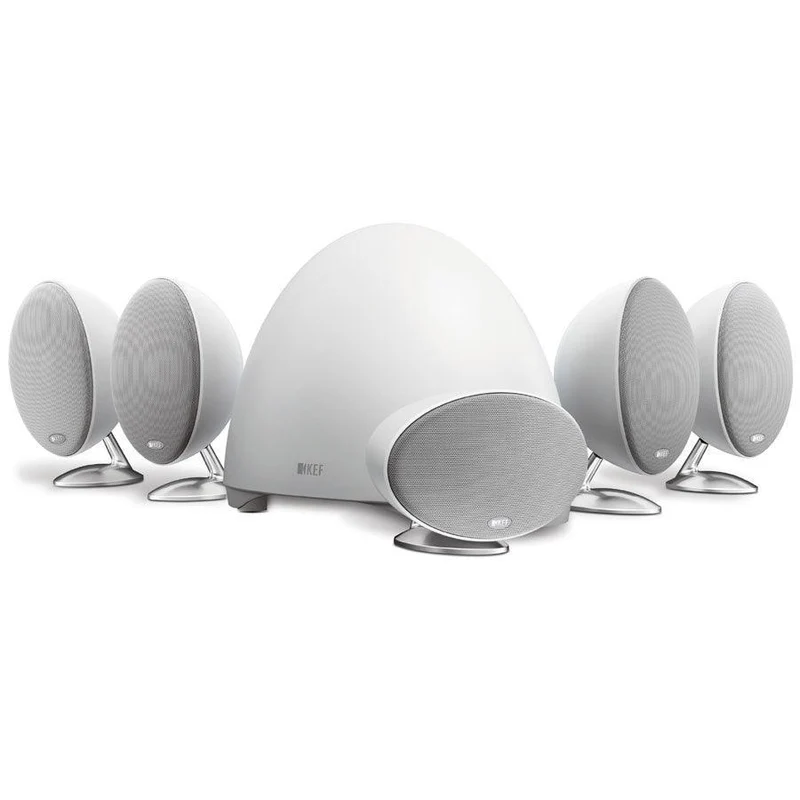 KEF E305 WH Sistema Home Theater 5.1. tecnologia Uni-Q con Sub Amplificato.