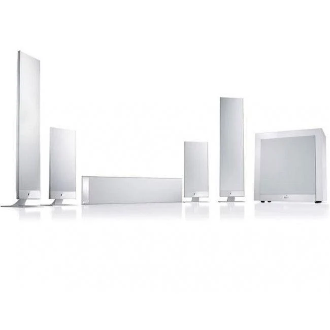 KEF T205 WHITE Sistema Home Theater 5.1 (2x T301 + 2x T101 + T301C + T2 Subwoofer attivo)