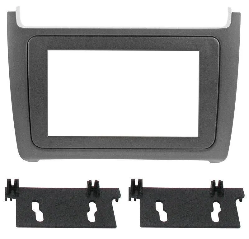 Phonocar 03715 Mascherina 2 Din per VW Polo (6C) 14- colore nero opaco