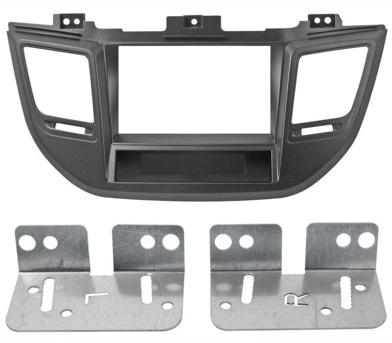Phonocar 03723 Mascherina 2 Din per Hyunday Tucson 15- colore nero