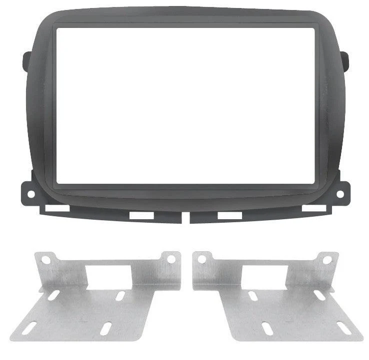 Phonocar 03748 Mascherina 2 Din per Fiat 500 16- colore nero lucido